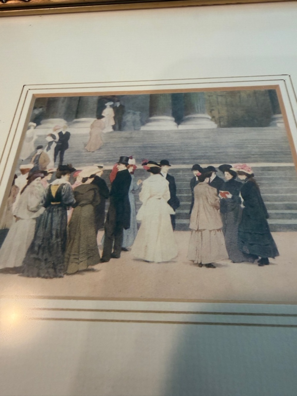 Historical watercolor art print from 1907
